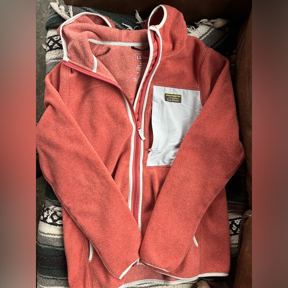 L.L. Bean Mountainside fleece jacket color block zip up fleece NWOT